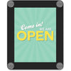Deflecto Window Display - 1 Each - 8.5'' Width x 11'' Height - Rectangular Shape - Glass-mountable, Window-mountable - Double Sided - UV Protected, Heat Resistant, Suction Cup - Restaurant, Door, Wall - - deflecto