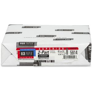 NCR Paper Superior 2-part Straight Carbonless Paper - White - 92 Brightness - Letter - 8 1/2'' x 11'' - 20.50 lb Basis Weight - 500 / Pack - Carbonless - White, Canary