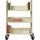 Lorell Single-sided Book Cart - 3 Shelf - 200 lb Capacity - 5'' Caster Size - Steel - x 39'' Width x 14'' Depth x 46'' Height - Putty - 1 Each