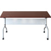 Lorell Flip Top Training Table - Rectangle Top - Four Leg Base - 4 Legs x 23.60'' Table Top Width x 60'' Table Top Depth - 29.50'' Height x 59'' Width x 23.63'' Depth - Assembly Required - Mahogany - Nylon