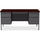 Lorell Fortress Series Double-Pedestal Desk - Rectangle Top - 60'' Table Top Width x 30'' Table Top Depth x 1.12'' Table Top Thickness - 29.50'' HeightAssembly Required - Laminated, Mahogany - Steel - 1 E