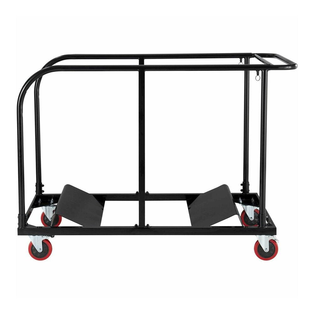 Lorell Round Planet Table Trolley Cart - Steel - 52'' Width x 32.75'' Depth x 40.16'' Height - Charcoal - For 16 Devices - 1 Each
