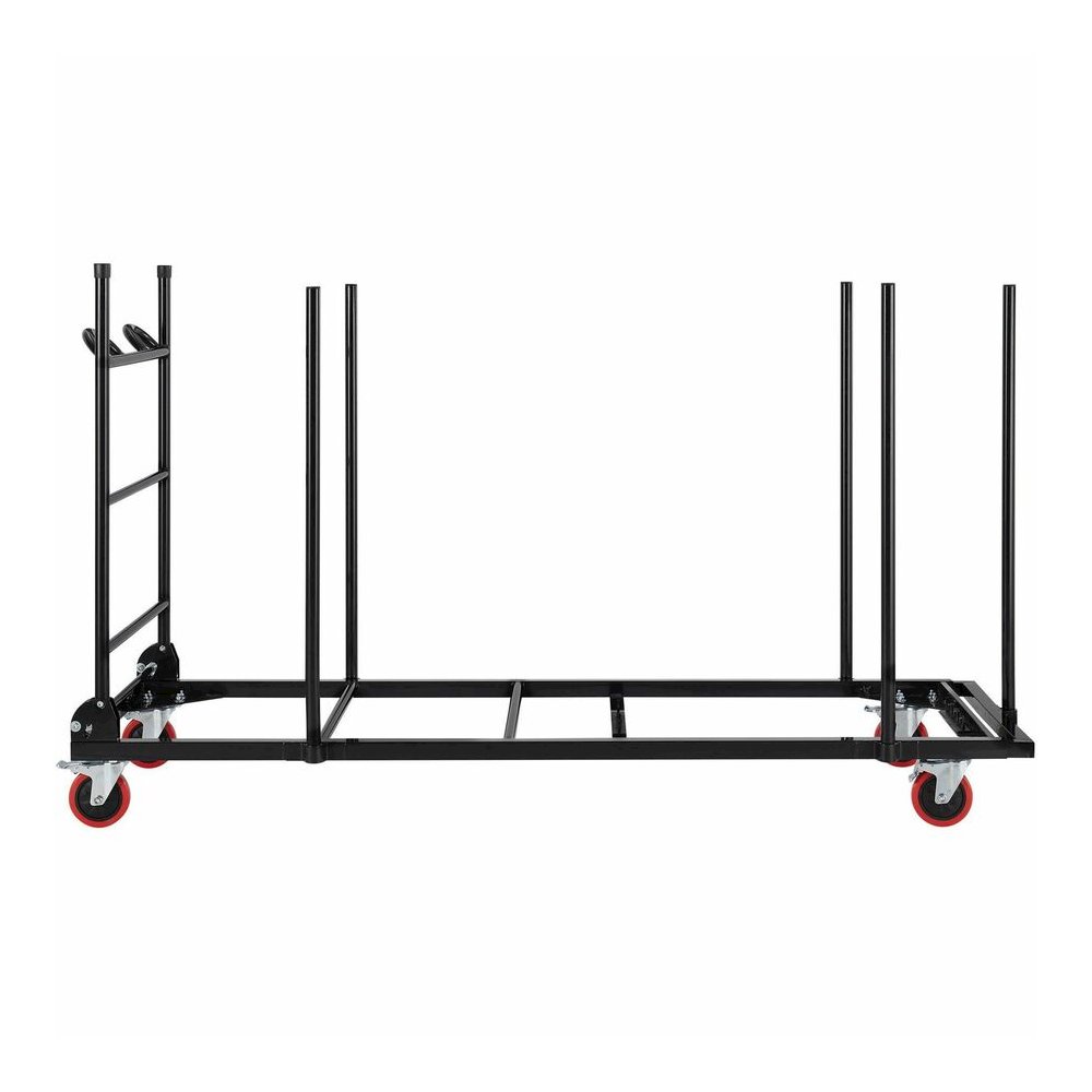 Lorell Blow-Mold Rectangular Table Trolley Cart - Steel - 30.25'' Width x 75.88'' Depth x 45.25'' Height - Charcoal - For 20 Devices - 1 Each