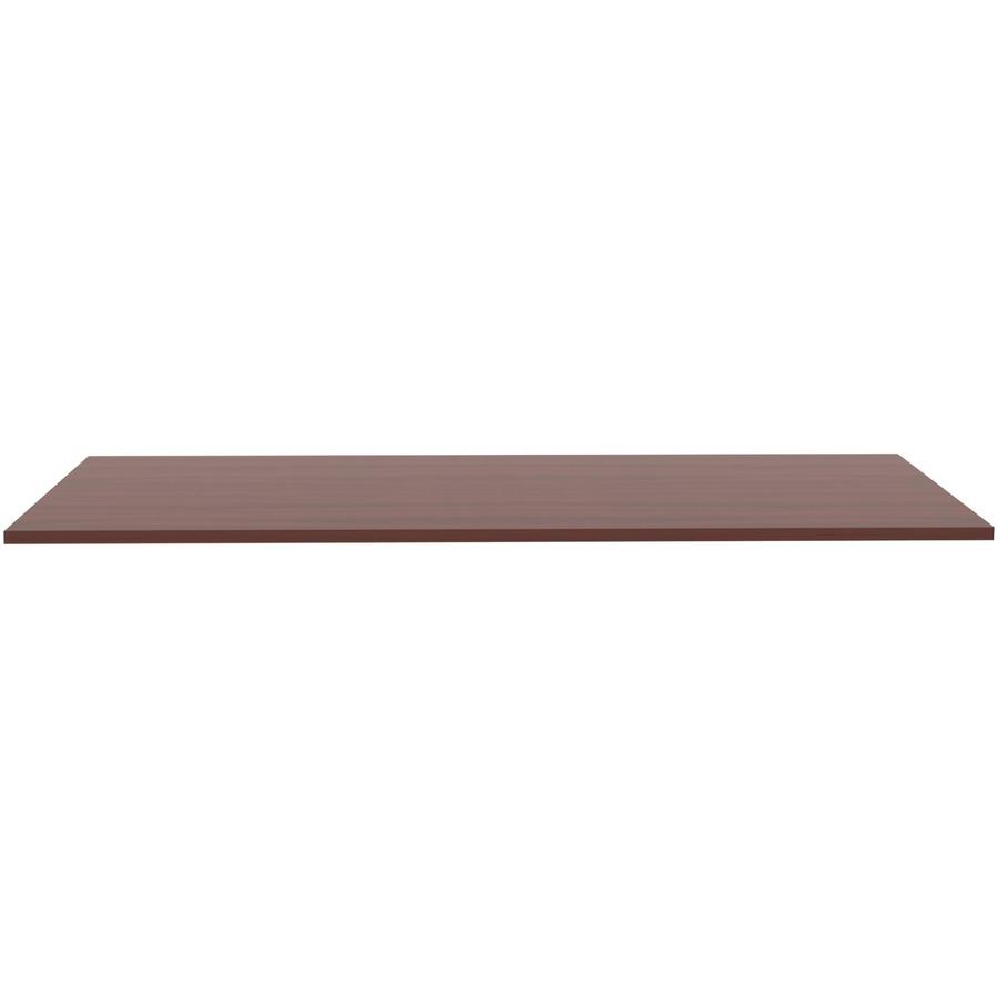 Lorell Relevance Series Tabletop - Laminated Rectangle, Mahogany Top x 48'' Table Top Width x 24'' Table Top Depth x 1'' Table Top Thickness x 47.63'' Width x 23.63'' Depth - Assembly Required - 1 Each