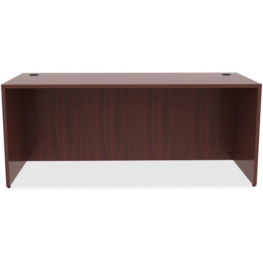 Lorell Essentials Series Rectangular Desk Shell - 72'' x 30''29.5'' Desk, 0.1'' Edge - Material: Laminate - Finish: Mahogany