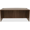 Lorell Essentials Series Bowfront Desk Shell - 71'' x 41.4''29.5'' Desk, 0.1'' Edge - Material: Metal - Finish: Walnut, Laminate