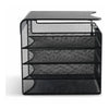 Safco Onyx Solid Top Horizontal Hanging Storage - 12'' Height x 10.25'' Width x 12.38'' Depth - Scratch Resistant - Powder Coated - Black - Steel - 1 Each