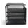 Safco Onyx Solid Top Horizontal Hanging Storage - 12'' Height x 10.25'' Width x 12.38'' Depth - Scratch Resistant - Powder Coated - Black - Steel - 1 Each