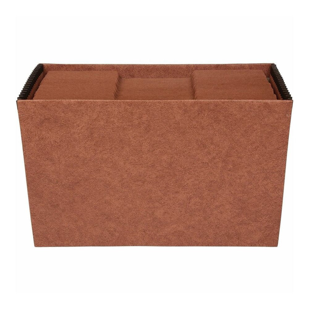 Business Source Legal Recycled Expanding File - 8 1/2'' x 14'' - 21 Pocket - Brown - 30% Recycled - 1 Each