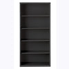 Lorell Fortress Series Bookcase - 34.5'' x 13''72'' - 5 Shelve(s) - Material: Steel - Finish: Charcoal, Powder Coated - Adjustable Shelf, Welded, Durable