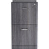 Lorell Essentials Series File/File Fixed File Cabinet - 16'' x 22''28.3'' - 2 x File Drawer(s) - Finish: Laminate, Weathered Charcoal - File Drawer