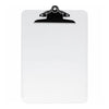 Business Source Spring Clip Plastic Clipboard - 8 1/2'' x 11'' Sheet Size - Spring Clip - Plastic - Clear - 12 / Box