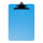 Business Source Spring Clip Plastic Clipboard - 8 1/2'' x 11'' Sheet Size - Spring Clip - Plastic - Blue - 12 / Box