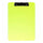 Business Source Flat Clip Clipboard - 9'' x 12'' Sheet Size - Plastic - Neon Green - 6 / Bundle
