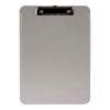 Business Source Flat Clip Plastic Clipboard - 9'' x 12'' Sheet Size - Plastic - Smoke - 6 / Bundle