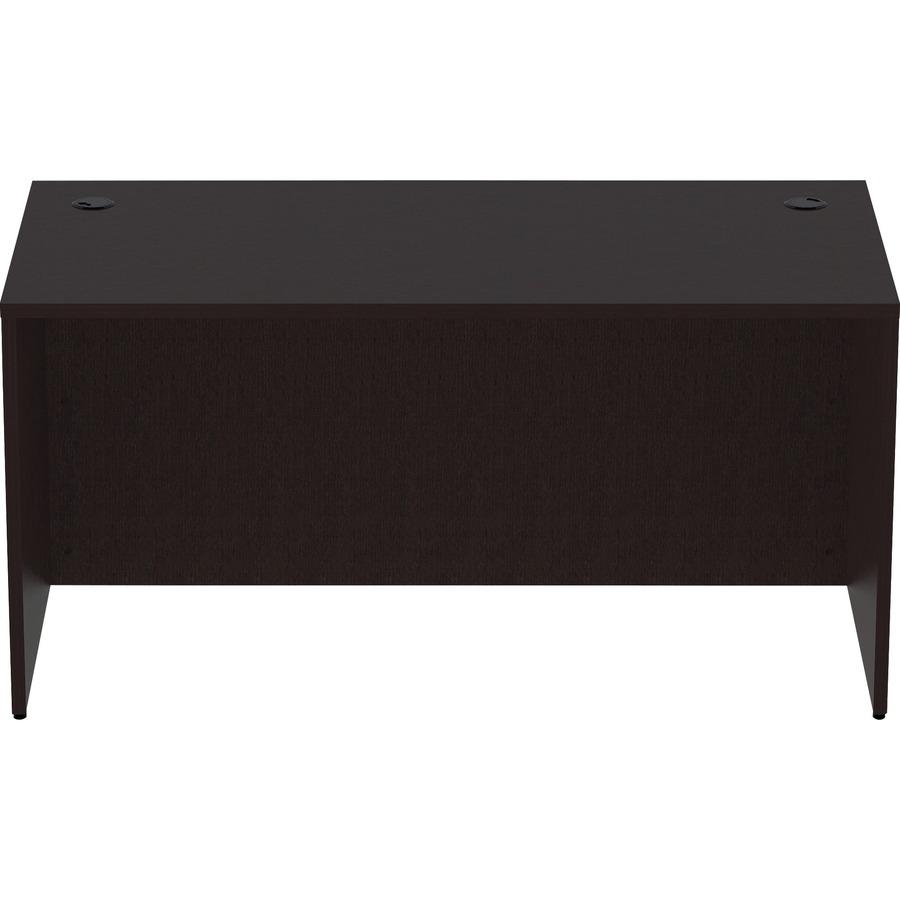 Lorell Essentials Series Rectangular Desk Shell - 60'' x 30''29.5'' Desk Shell, 1'' Top - Finish: Espresso