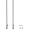 Lorell Adaptable Panel Legs for 71''H Configuration - 18.8'' Width x 2'' Depth x 48.8'' Height - Aluminum - Silver