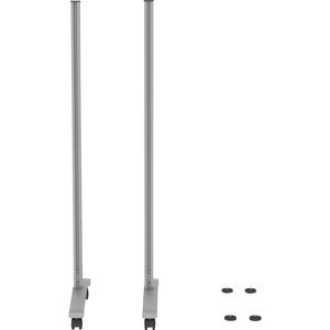Lorell Adaptable Panel Legs for 71''H Configuration - 18.8'' Width x 2'' Depth x 48.8'' Height - Aluminum - Silver