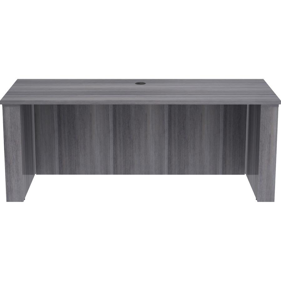 Lorell Essentials Series Sit-to-Stand Desk Shell - 0.1'' Top, 1'' Edge, 72'' x 29''49'' - Finish: Weathered Charcoal - Laminate Table Top