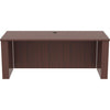 Lorell Essentials Series Sit-to-Stand Desk Shell - 0.1'' Top, 1'' Edge, 72'' x 29''49'' - Finish: Mahogany - Laminate Table Top