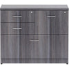 Lorell Essentials Series Box/Box/File Lateral File - 35.5'' x 22''29.5'' Lateral File, 1'' Top - 4 x File, Box Drawer(s) - Finish: Weathered Charcoal Laminate