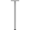 Lorell Relevance Series Offset Square Leg - Powder Coated Silver Square Leg Base - 28.50'' Height x 7.87'' Width - Assembly Required - 1 Each