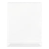 Lorell L-base Slanted Sign Holder Stand - Support 8.50'' x 11'' Media - Acrylic - Clear - 3 / Pack