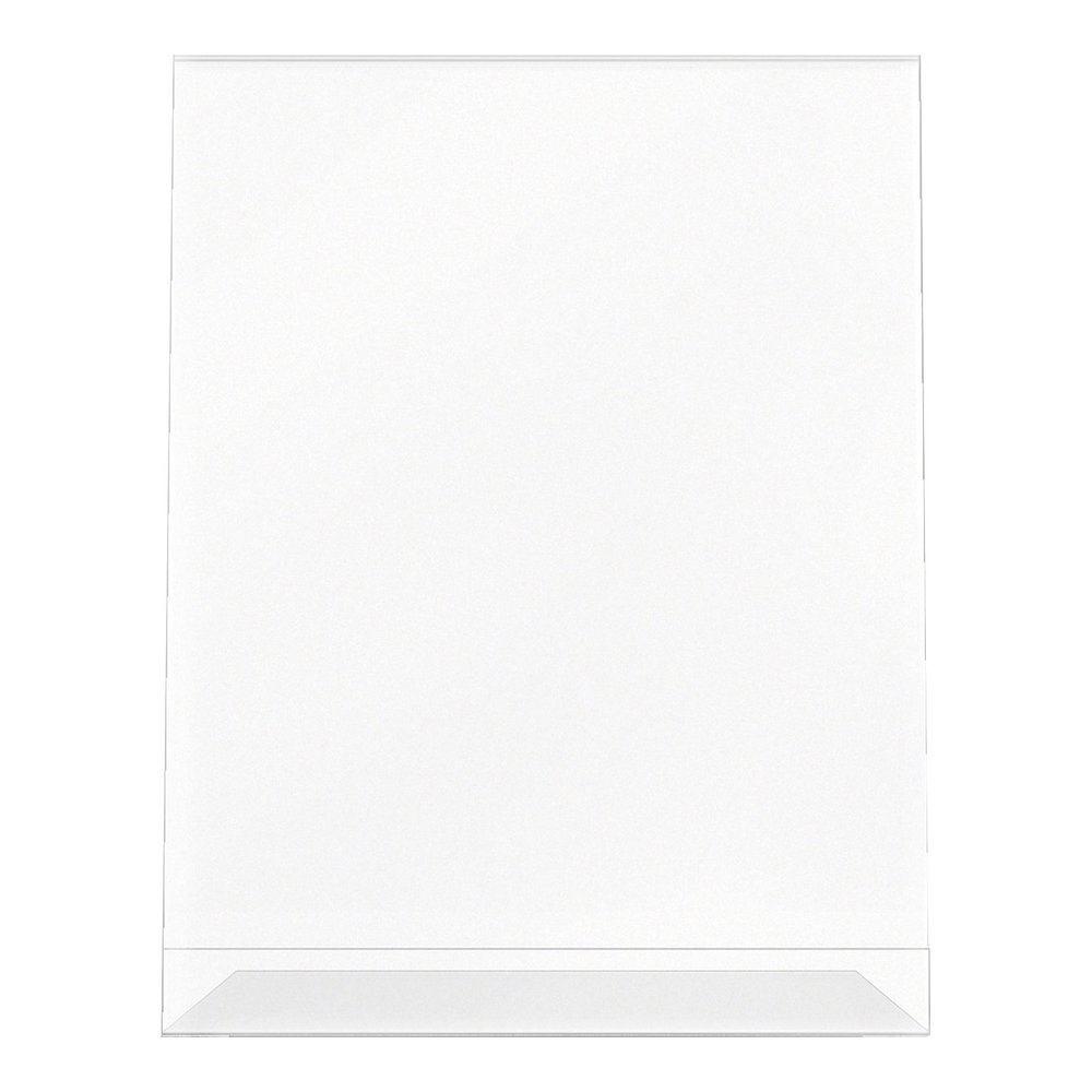 Lorell L-base Slanted Sign Holder Stand - Support 8.50'' x 11'' Media - Acrylic - Clear - 3 / Pack