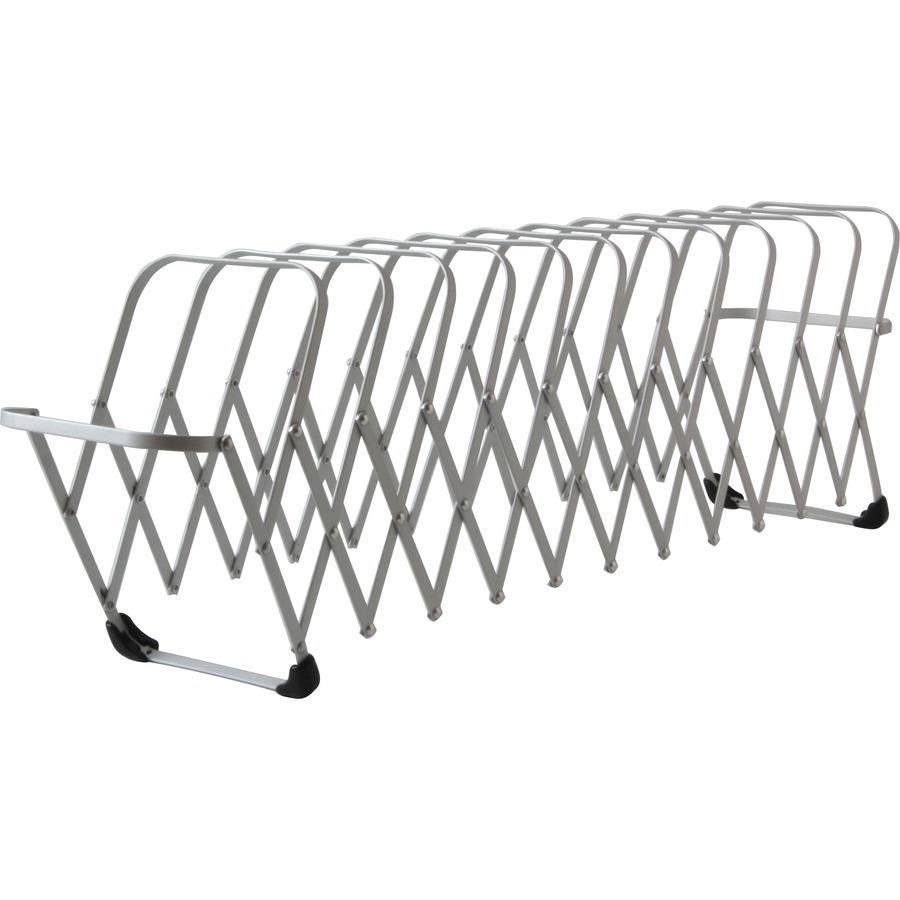 LEE Flexible Expandable Collator/Sorter/File - 12 - 7'' Width x 11'' Depth%Desktop - Silver - Aluminum - 1 Each