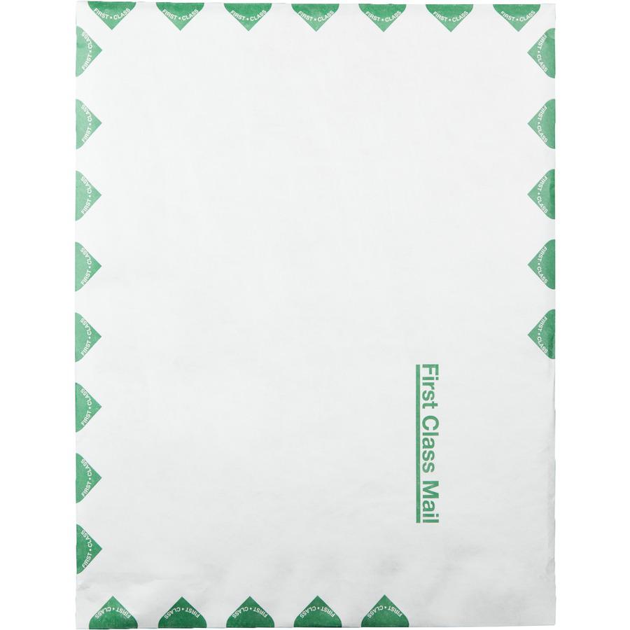 Survivor 10 x 13 DuPont Tyvek First Class Border Catalog Mailer with Self-Sealing Closure - First Class Mail - #13 1/2 - 10'' Width x 13'' Length - 14 lb - Peel & Seal - Tyvek - 100 / Box - White - SURVIVOR