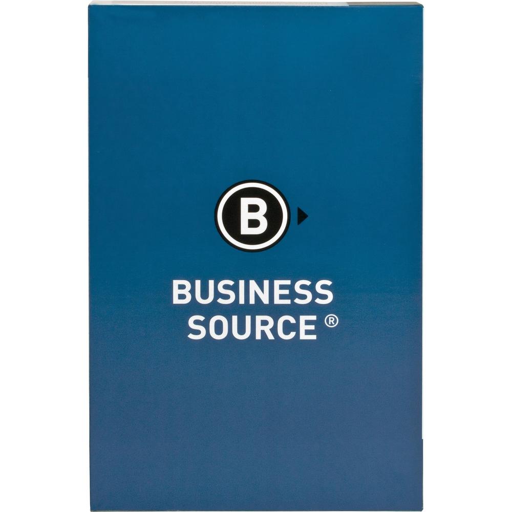 Business Source 1/5 Tab Cut Legal Recycled Hanging Folder - 8 1/2'' x 14'' - 11 pt. - Poly - Green - 100% Recycled - 25 / Box