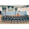 Screenflex Portable Room Dividers - 72'' Height x 20.4 ft Length - Black Metal Frame - Polyester - Stone - 1 Each
