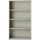 Lorell Fortress Series Bookcase - 34.5'' x 13'' x 60'' - 4 x Shelf(ves) - Light Gray - Powder Coated - Steel - Recycled