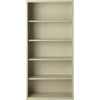 Lorell Fortress Series Bookcase - 34.5'' x 13'' x 72'' - 6 x Shelf(ves) - Putty - Powder Coated - Steel - Recycled