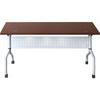 Lorell Flip Top Training Table - Rectangle Top - Four Leg Base - 4 Legs x 23.60'' Table Top Width x 60'' Table Top Depth - 29.50'' Height x 59'' Width x 23.63'' Depth - Assembly Required - Mahogany - Nylon
