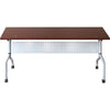 Lorell Flip Top Training Table - Rectangle Top - Four Leg Base - 4 Legs x 23.60'' Table Top Width x 72'' Table Top Depth - 29.50'' Height x 70.88'' Width x 23.63'' Depth - Assembly Required - Mahogany - Ny