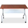 Lorell Flip Top Training Table - Rectangle Top - Four Leg Base - 4 Legs x 23.60'' Table Top Width x 60'' Table Top Depth - 29.50'' Height x 59'' Width x 23.63'' Depth - Cherry - Nylon - Melamine Top Materi