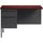 Lorell Fortress Series Left-Pedestal Return - Rectangle Top - 42'' Table Top Width x 24'' Table Top Depth x 1.12'' Table Top Thickness - 29.50'' HeightAssembly Required - Laminated, Mahogany - Steel - 1 E