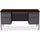 Lorell Fortress Series Double-Pedestal Desk - Rectangle Top - 60'' Table Top Width x 30'' Table Top Depth x 1.12'' Table Top Thickness - 29.50'' HeightAssembly Required - Laminated, Mahogany - Steel - 1 E