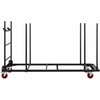 Lorell Blow-Mold Rectangular Table Trolley Cart - Steel - 30.25'' Width x 75.88'' Depth x 45.25'' Height - Charcoal - For 20 Devices - 1 Each
