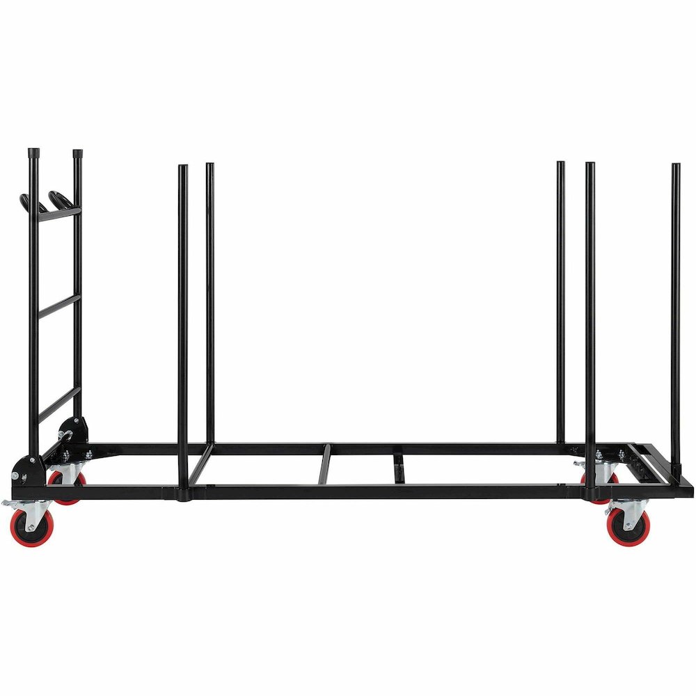 Lorell Blow-Mold Rectangular Table Trolley Cart - Steel - 30.25'' Width x 75.88'' Depth x 45.25'' Height - Charcoal - For 20 Devices - 1 Each