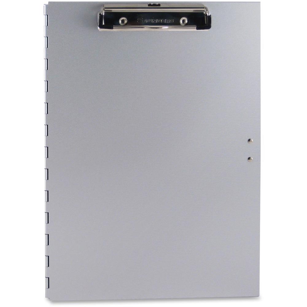 Saunders Tuff Writer Recycled Aluminum Clipboard - 1'' Clip Capacity - Side Opening - 12'' - Aluminum - Silver - 1 Each