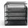 Safco Onyx Solid Top Horizontal Hanging Storage - 12'' Height x 10.25'' Width x 12.38'' Depth - Scratch Resistant - Powder Coated - Black - Steel - 1 Each