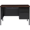 Lorell Fortress Series 45-1/2'' Right Single-Pedestal Desk - 45.5'' x 24''29.5'' , 1.1'' Top - Box, File Drawer(s) - Single Pedestal on Right Side - Square Edge
