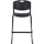 Lorell Heavy-duty Bistro Stack Chairs - Black Plastic Seat - Black Plastic Back - Black Steel Frame - 2 / Carton