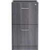 Lorell Essentials Series File/File Fixed File Cabinet - 16'' x 22''28.3'' - 2 x File Drawer(s) - Finish: Laminate, Weathered Charcoal - File Drawer