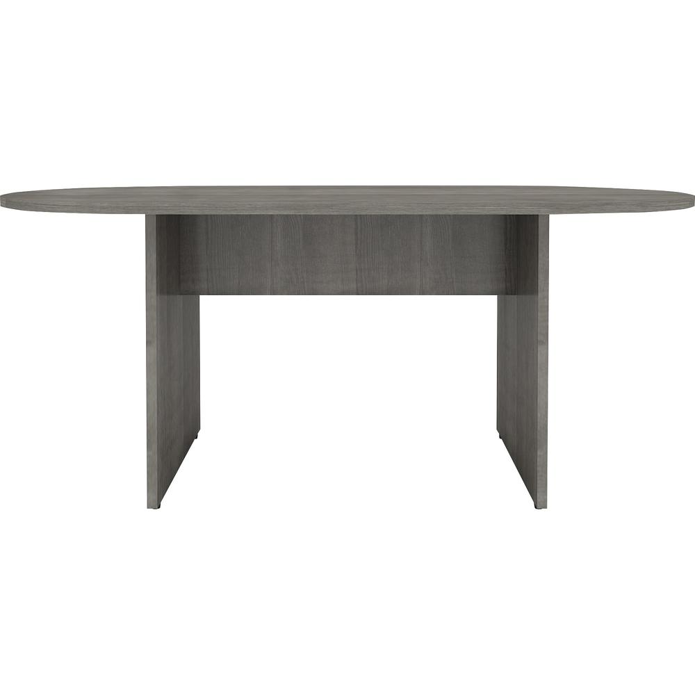 Lorell Essentials Oval Conference Table - 1.3'' Top, 0'' Edge, 72'' x 29.5''36'' - Finish: Weathered Charcoal, Laminate