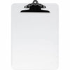 Business Source Spring Clip Plastic Clipboard - 8 1/2'' x 11'' Sheet Size - Spring Clip - Plastic - Clear - 12 / Box