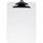 Business Source Spring Clip Plastic Clipboard - 8 1/2'' x 11'' Sheet Size - Spring Clip - Plastic - Clear - 12 / Box