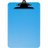 Business Source Spring Clip Plastic Clipboard - 8 1/2'' x 11'' Sheet Size - Spring Clip - Plastic - Blue - 12 / Box